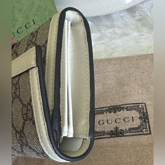 Gucci Monogram Web Ophidia Long Wallet - Picture 6 of 12